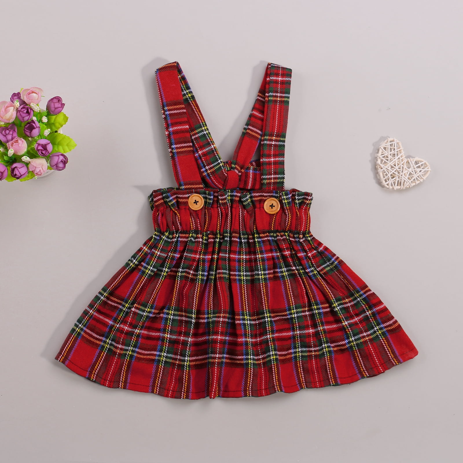 plaid overalls skirt