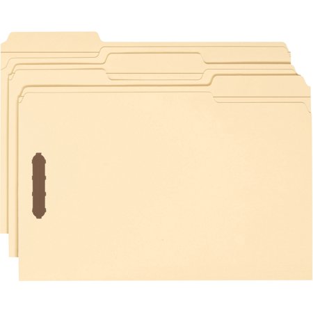 Place Fastener Folder - Smead Fastener File Folders, Legal, 2 Fasteners, Reinforced 1/3- Cut Tab, Legal Size, Manila, 50 Per Box (19537)