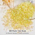 thumbnail image 4 of 45sets Plastic Tube Beads Yellow 5.5x2.5x2.5mm, 4 of 6