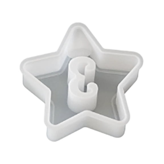 DIY Silicone Mould for Candle Holders Star Number Shape Crafting Epoxy Resin Casting Art