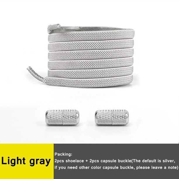 Cordones planos con cierre de cápsula elástica, cordones para zapatillas de deporte rápidas, cordones para niños, adultos, mujeres, hombres, zapatos, cuerdas de encaje, 1 par de ESPAÑA Gao Jinjia LED