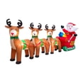 thumbnail image 4 of Adorno navideño inflable de Papá en trineo, decoración navideña iluminada para exteriores, ideal para patio., 4 of 8