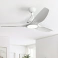 thumbnail image 3 of Sofucor 52 Inch Ceiling Fans with Lights, 3 Blade Ceiling Fan with Dimmable Memory LED, High 7000CFM 6-Speed 3-Timer Reversible DC Motor, White, 3 of 13