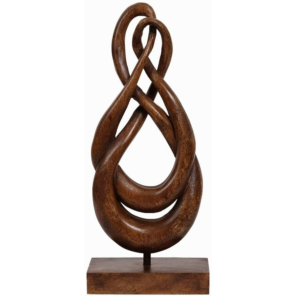 Decozen Artistic Intertwined Wooden Art Sculpture Handmade Wooden