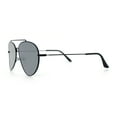 thumbnail image 6 of Concave Lens Tear Drop Shape Metal Rim Double Bridge Officer Sunglasses Black - Silver Mirror, 6 of 8