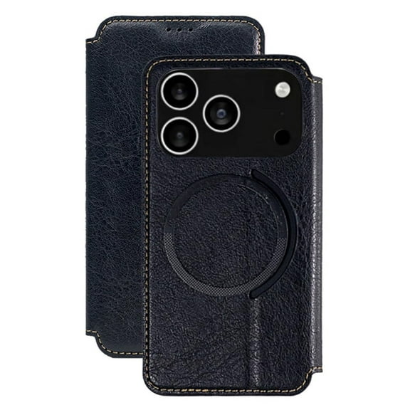 Case For IPhone 17 Pro Max/17 Pro/17 Air/17, PU Leather Cover With Anti-Fingerprint Wireless Charging Shell