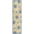 thumbnail image 4 of SAFAVIEH Chelsea Benedict Floral Wool Area Rug, Ivory/Blue, 6' x 9', 4 of 9