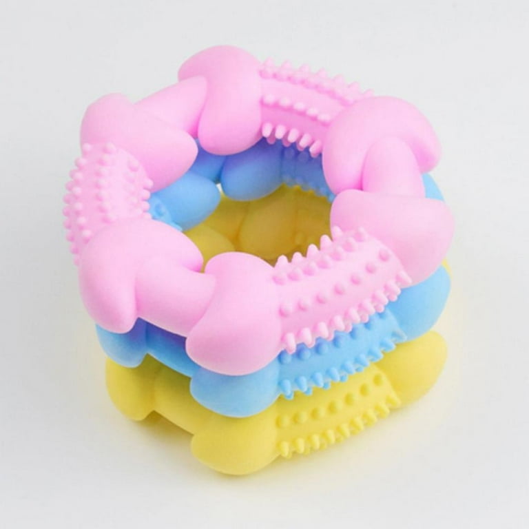 Puppy Teething Toys Dog Chew Toys Set with Cotton Rope for Puppies And Small Dogs Durable Rubber Interactive Dog Toy Chewing Toy