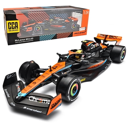 Anmyjuly 1:24 Scale F1 Diecast Car McLaren MCL60 #4 2023 Australian GP Model with Display Base