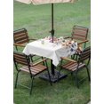 thumbnail image 4 of Outdoor Tablecloths with Umbrella Hole & Zipper, Brown Eucalyptus Leaves 54x54 Inch Square Tablecloths, Summer Botanical Watercolor Leaf Waterproof Table Cloth, Patio/Pool/Picnic Table Covers, 4 of 8