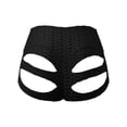 thumbnail image 3 of Gibobby Shorts Deportivo Mujeres S Sexy Hollow Yoga Shorts Cintura alta Leggings de color sólido Pantalones calientes Actividades de ejercicio Levantamiento de cadera Leggings(Negro, S), 3 of 5