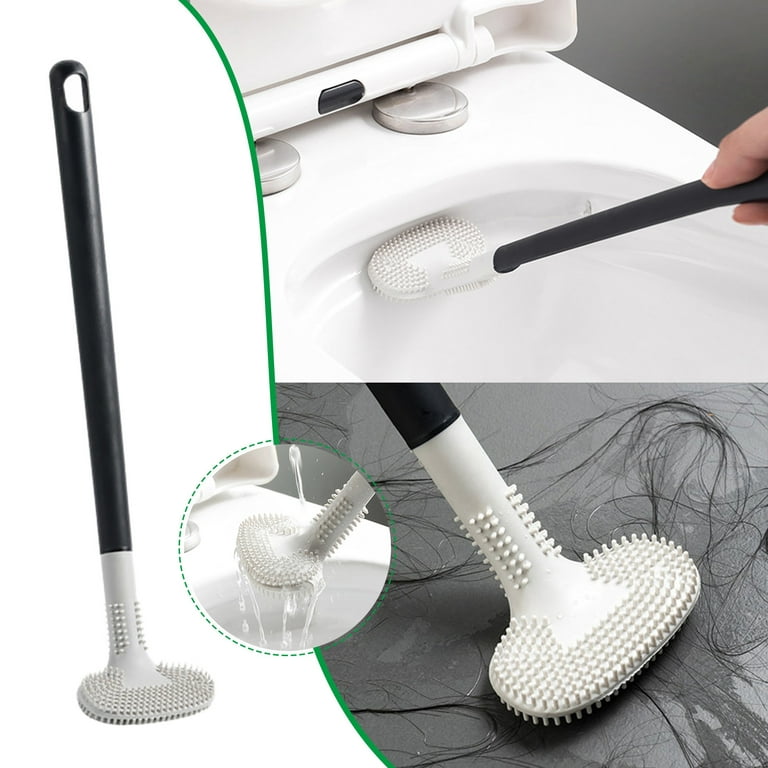 JDEFEG Suction Towel Rack for Dishwasher Wall Mounted Soft Glue No Dead  Corner Toilet Brush Handle Cleaning Brush Radiator Brushes Cleaning Beige 