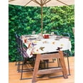 thumbnail image 3 of Fsddascl Spring Butterfly Colorful Outdoor Tablecloth - 54x80 Inch Rectangle Dining Table Cover, Animals Summer Country Waterproof Outdoor Table Cloth with Umbrella Hole & Zipper for Picnic/Patio, 3 of 7