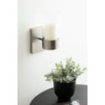 thumbnail image 4 of Kate and Laurel Zabler Modern Metal Wall Sconce, 5 x 6 x 10, Antique Nickel, Round Candle Holder with Removable Glass Cylinder for Flameless Candle Display in Bedroom or Bathroom, 4 of 10