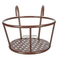 thumbnail image 1 of Balcony Flower Pot Stand Hanging Railing Planter Made of Iron Coffee Color for Storage Use 7.87 Inches, 1 of 9