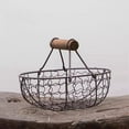 thumbnail image 5 of Wedding Flower Girl Baskets Small Rustic Flower Basket Wedding Metal Basket with Handle Tiny Petal Basket for Flower Girl Kid Wedding Home Decor, 7.09 x 4.72 x 4.92 Inch, 5 of 9