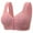 Pink, variant on Womens Bras Comfortable Wireless Hoop Push Up Middle Button Breastfeeding Breathable Elastic Underwear Daily Bra L