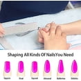 thumbnail image 4 of 15 limas de uñas profesionales, lima de uñas cuadrada de grano 100/180 de doble cara, herramientas de manicura de gel acrílico natural lavables para el hogar o el salón, 4 of 5