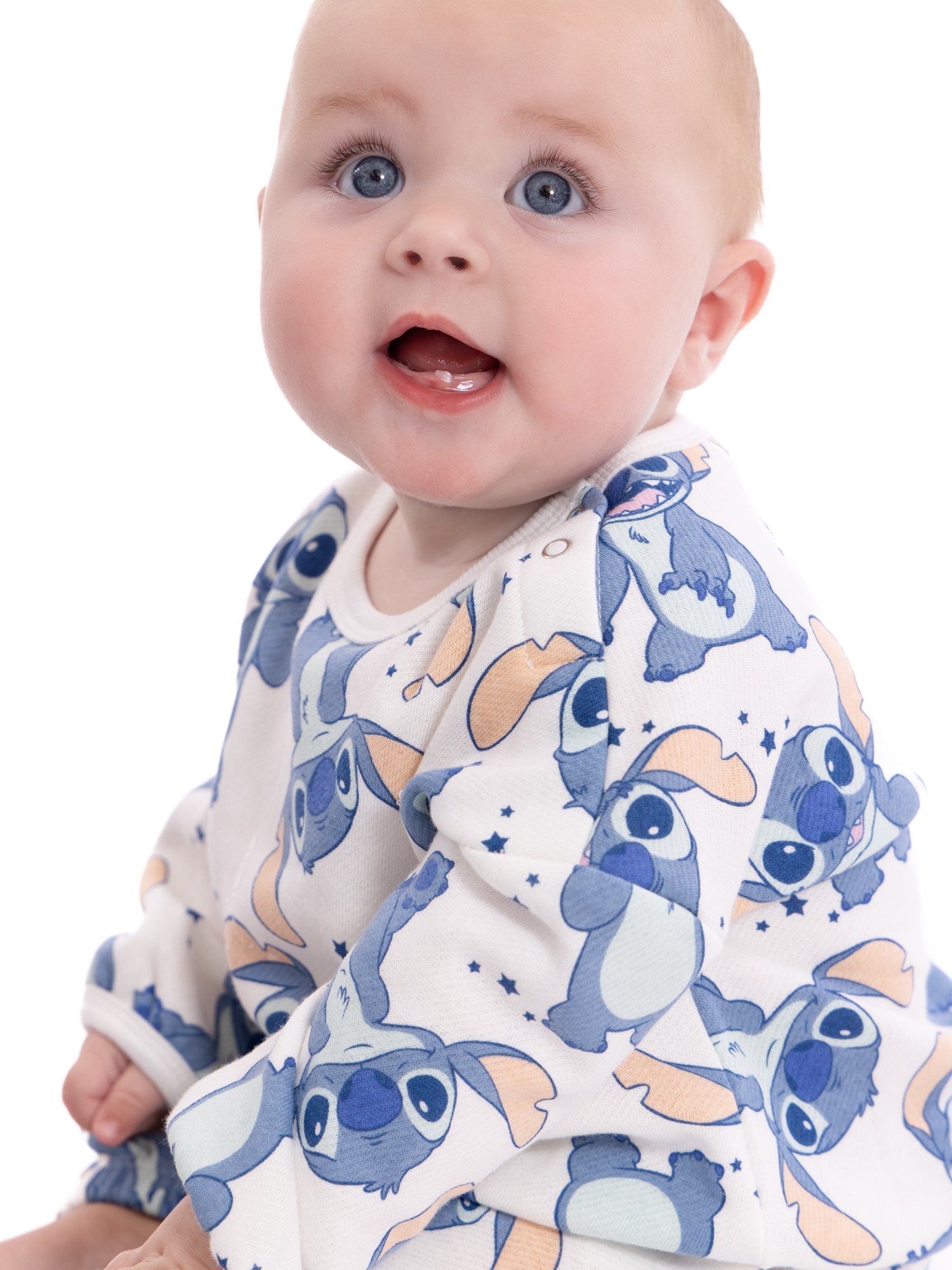 Stitch Baby Boys or Girls Bubble Sleeve Printed Sweatshirt and Joggers Set, 2-Piece, Sizes 0/3M-24M
