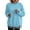 Blue, variant on Women's Crewneck Sweatshirt Raglan Sleeve Chest V-Notch Sweatshirts Loose Fit Ribbed Cuffs Soft Long Sleeve Fall Casual Tops Blue,L