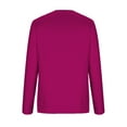 thumbnail image 5 of UPPADA Women's Basic Crewneck Sweatshirts Long Sleeve Drop Shoulder Shirts Casual Fall Clothes for Teens Hot Pink,XXXXXL, 5 of 5