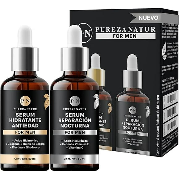 Pack cuidado facial Hombre Pureza Natur Serum de dia Y de noche