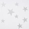 thumbnail image 2 of Hopscotch Jacob Star Foil Room Darkening Curtain Panel Pair 38"x84" - White/ Silver, 2 of 5