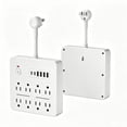 thumbnail image 3 of 14-in-1 Power Strip with 8 Outlets & 6 USB Ports (4 USB-A + 2 Type-C), 5.9ft Extension Cord, 2500W Surge Protector, Overload Protection, Wall Mountable for Home Office Desk Bedroom, 3 of 5
