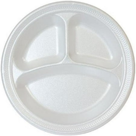 - CPC 9FPC 9 in. White Foam 3 Section Plate, 125 Per Case