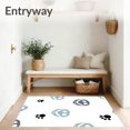 thumbnail image 3 of ODIKA 6'x9' Machine Washable Non-Slip Area Rug, Adorable Pet Tracks Foam Bath with Cute Claw High Traffic Rug, Gray, 723504, 3 of 7