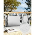 thumbnail image 2 of Pack of 2 Outdoor Pillow Covers, Farmhouse Black White Square Buffalo Plaid Waterproof Square Throw Pillowcase Cushion Decorative Pillow Covers for Couch Patio Tent, 20x12 in, 2 of 6