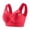 Red, variant on Bras for Women No Underwire Back Support Bra Stretchy Relaxed Fit Bra Wide Band Back Bra Standard Back Bra Support Back Closure Bra Wireless Back Closure Bra