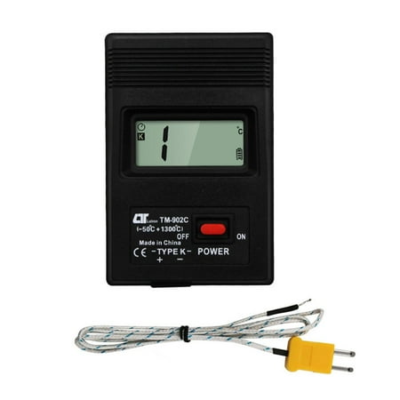 Iegefirm Tm-902C Thermometre (-50 Celsius A 750 Celsius) Tm902C Capteur De Temperature De Type K Numerique + Aiguille De Detecteur De Sonde De Thermocouple