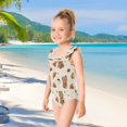thumbnail image 5 of Girls Ruffle One Piece Swimsuit, Stretchy Fabric for Beach & Pool Activities Cute Teddy Bear, 5 of 8