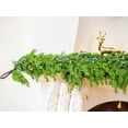 thumbnail image 6 of Guvpev 6FT Christmas Cedar Garland with Blue Berry, Artificial Cypress Pine Garland, Realistic Thick & Lush Faux Greenery Garlands for Mantel, Stairs, Front Door, Indoor Outdoor Christmas Decorations, 6 of 18