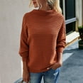 thumbnail image 3 of JINMGG 2026 Fall Winter Plus Size Sweaters for Women,Women Fashion Solid Color High Collar Long Sleeves Socket Sweater Tops, 3 of 8