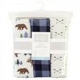 thumbnail image 2 of Hudson Baby Infant Boy Quilted Cotton Swaddle Wrap 3pk, Moose Bear, 0-3 Months, 2 of 5
