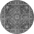 thumbnail image 1 of Ahgly Company Indoor Round Medallion Gray Traditional Area Rugs, 5' Round, 1 of 1