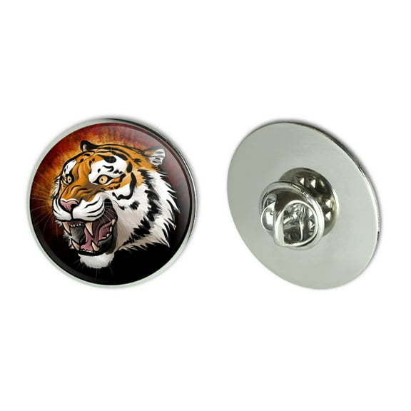 Fierce Tiger Metal 1.1" Tie Tack Hat Lapel Pin Pinback