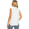 thumbnail image 5 of Sleeveless Button Down Shirts for Womens, Solid Casual Blouse V Neck Tank Tops for Business, Classic Collared Basic Tops, 5 of 5