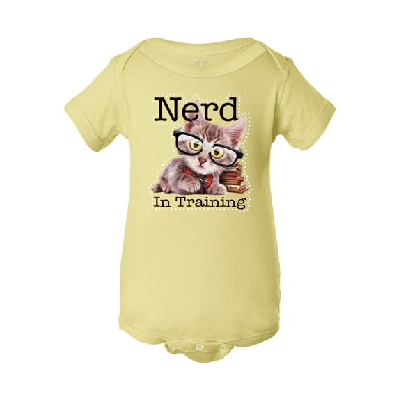 Infant Nerd in Training Bodysuit - Banana - 18M