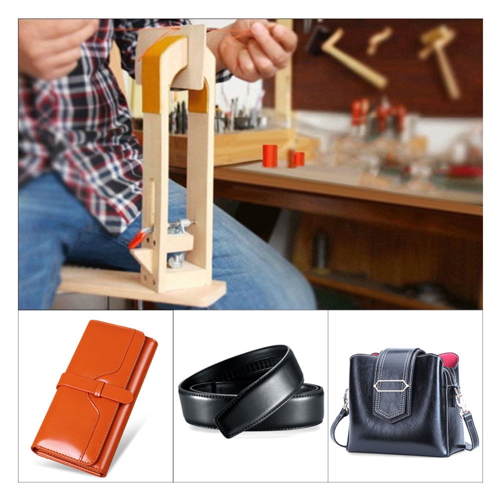New Leather Retaining Clip Wood Tools Leather Lacing Pony Horse Clamp DIY Craft Sewing Desktop Tool BurlyWood 41x37cm