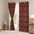 thumbnail image 3 of jejeloiu Rustic Victorian Floral Curtains Pack of 2 (42x84 Each),Red Beige Curtains Blackout For Girls Teens, 3 of 6