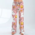 thumbnail image 4 of JGNGSHN Easter Print Lounge Pant for Women Comfy Sleepwear Soft Pajama Pants Loose Fit Pjs, 4 of 7