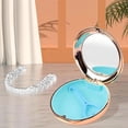 thumbnail image 4 of Travel Retainer Case with Mirror Denture Storage Container with Vent Holes Silicone Liner Orthodontic Storage Boxes Mouth Guard, 4 of 7
