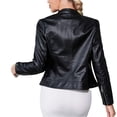 thumbnail image 4 of Siilsaa Light Jackets for Women Cropped Jackets Zip up Down Lightweight Oversized Utility Anorak Coat with Pockets Black,M, 4 of 5