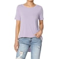 thumbnail image 1 of TheMogan Women's PLUS Basic Crew Neck Round Hem Short Sleeve Draped Jersey Tee, 1 of 6