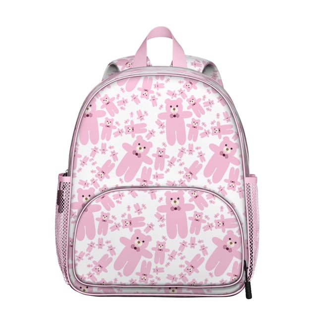 Forest Bear Student Backpack – Brown Polar Bear Cartoon Print With Cute Wild Hunting Winter Pattern