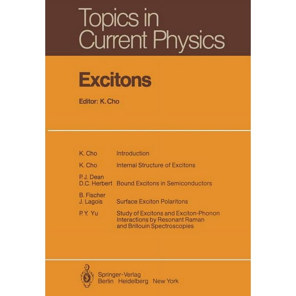 Topics in Current Physics Excitons, Book 14, (Paperback)