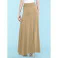 thumbnail image 4 of Made by Johnny Women's Lightweight Floor Length Maxi Skirt XXL TAUPE, 4 of 6
